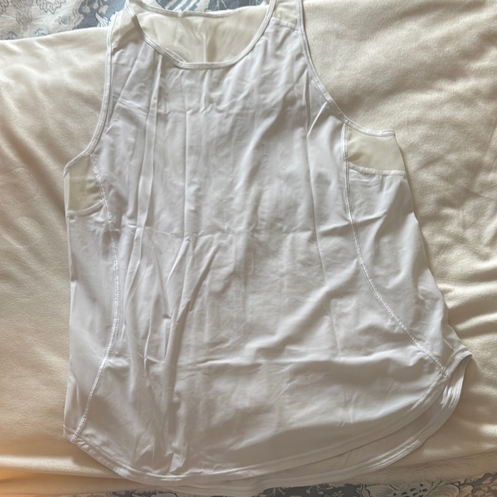 Lululemon Athletica White Sleeveless Tank Top